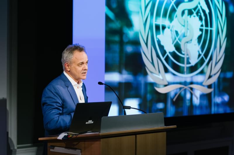 Sir Jeremy Farrar, WHO Chief Scientist speaking at the United Nations General Assembly Healing Arts Week 2023 Sir Jeremy Farrar, WHO Chief Scientist speaking at the United Nations General Assembly Healing Arts Week 2023
