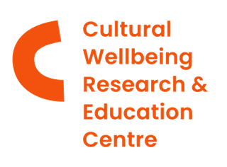 Cu We RE logo en orange bg white Laura Huhtinen Hilden